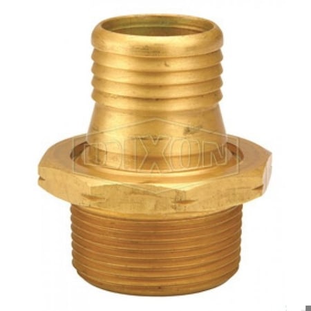 Dixon Scovill Style Permanent Coupling, 1 in Nominal, Male NST, Brass, Domestic H5212NST